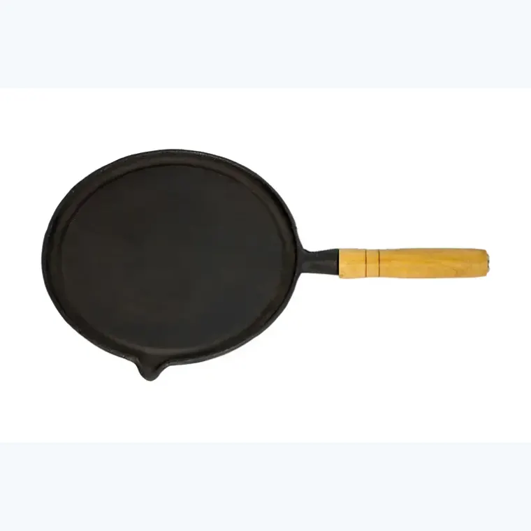 Chapa de Bife Redonda com Cabo 26cm Diâmetro da Fundição São Cristóvão